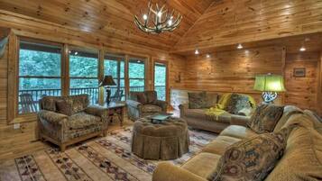 TV, fireplace, offices