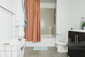 Hair dryer, towels