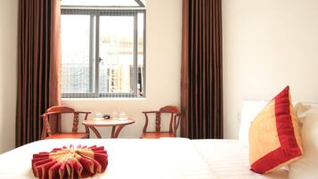 Minibar, desk, blackout drapes, free WiFi
