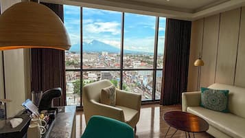 Quarto casal grand, 1 cama King | Vista para a montanha