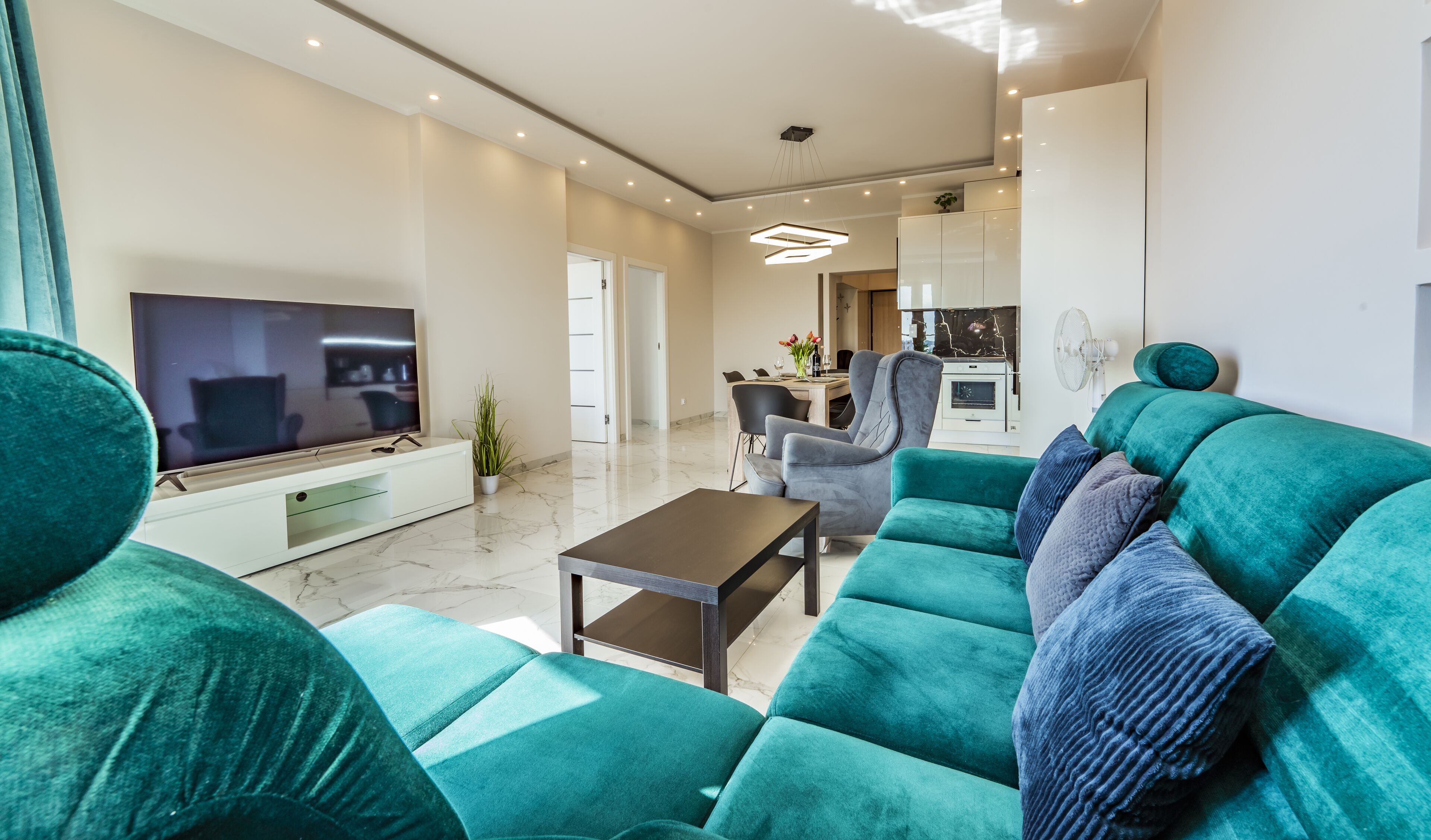 Panorama appartement, 2 slaapkamers, uitzicht op zee (1) | Luxe beddengoed, individueel gedecoreerd, individueel gemeubileerd