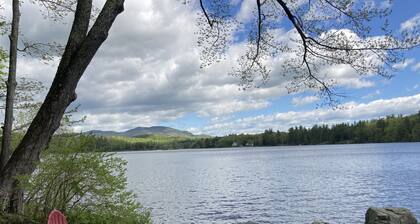 Little House on the Lake in the Forest
