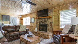TV, fireplace, offices