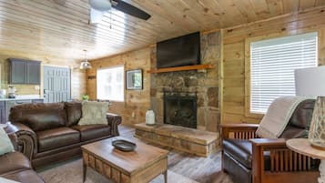 TV, fireplace, offices