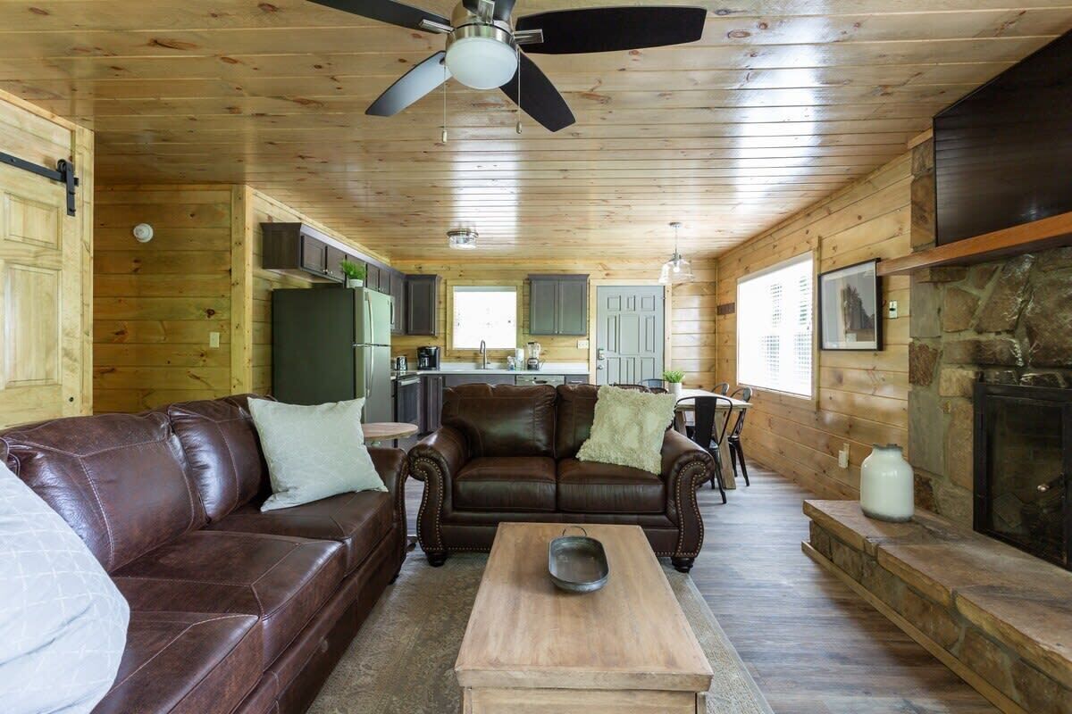 Télévision, cheminée, espaces bureaux