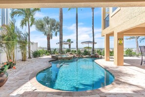 Una piscina riscaldata