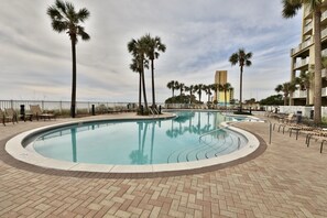 A heated pool - CAJUN COCKTAIL CONDO! 2BR 2BA @ GRAND PANAMA, Beach Chairs Included!! (Panama City Beach)