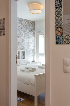 1 soverom, strykejern/-brett, wi-fi (inkludert) og sengetøy