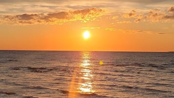 Playa en los alrededores y camastros