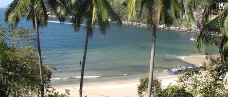 En la playa y toallas de playa