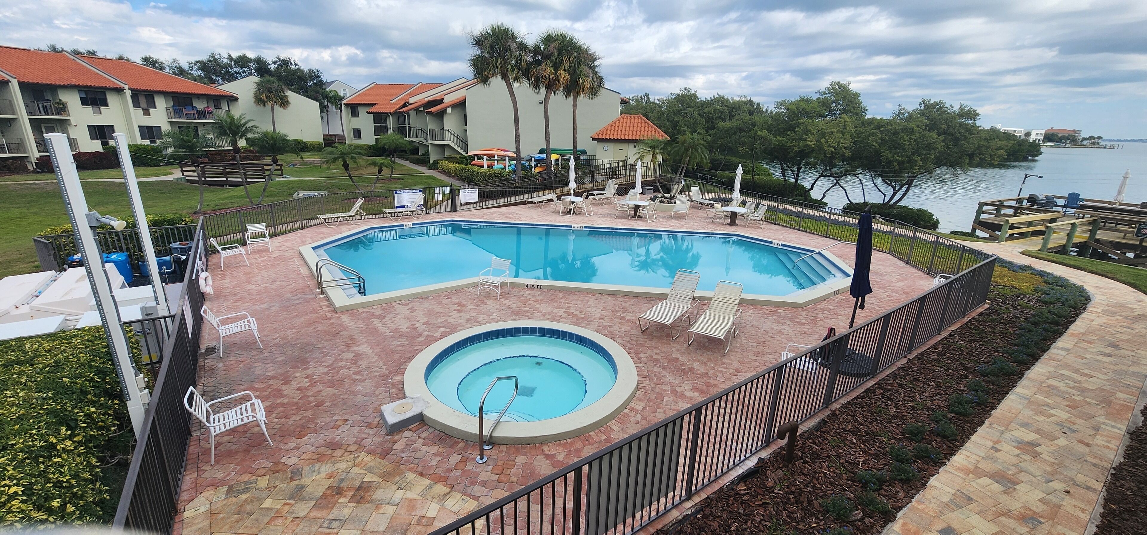 A heated pool