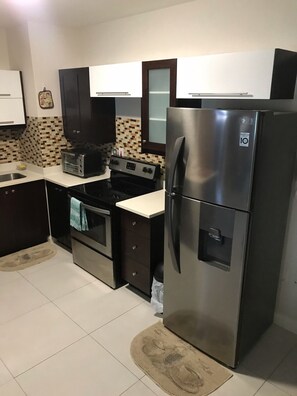 Fridge, microwave, oven, stovetop - MODERN LUXURY 1BR/1BA/COZY/VIEWS OF KINGSTON (Kingston)