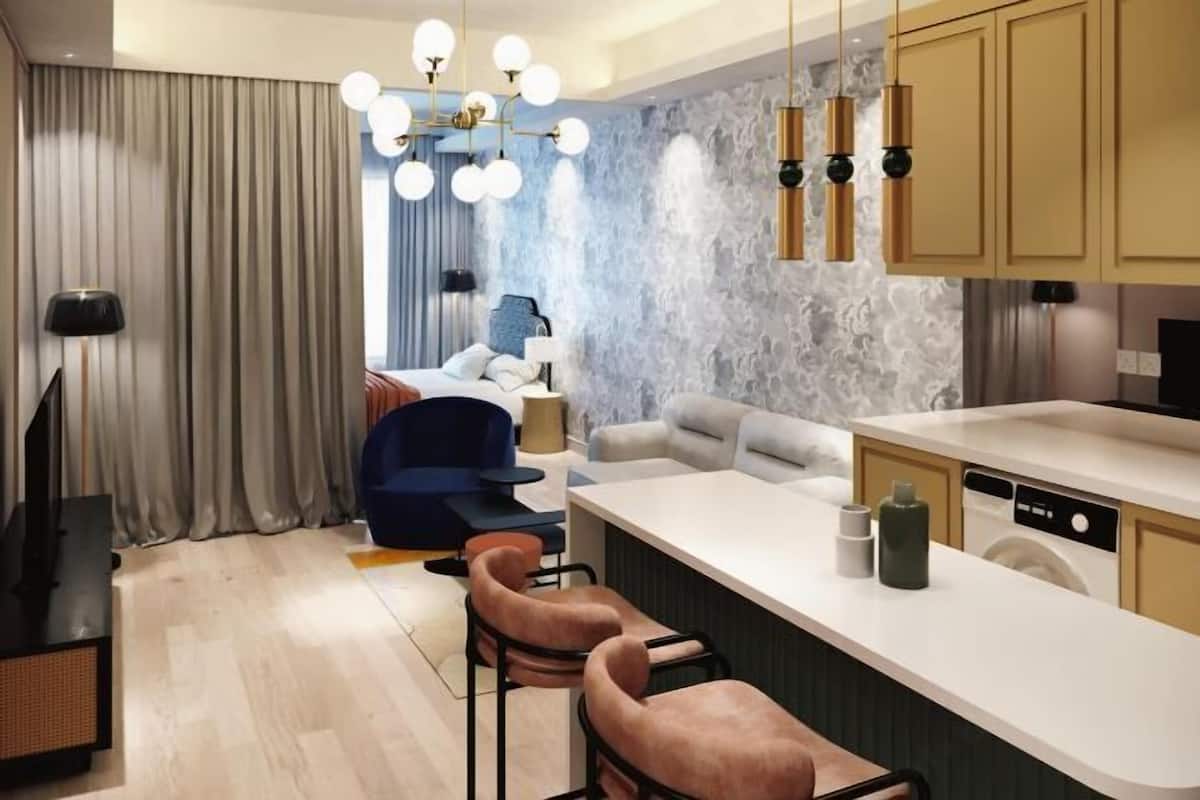 1 dormitori, minibar, caixa forta a l'habitació i escriptori