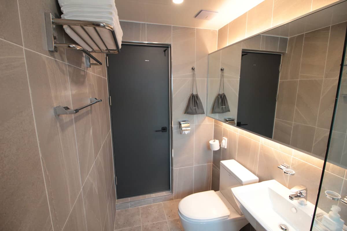 free toiletries, hair dryer, bathrobes, slippers