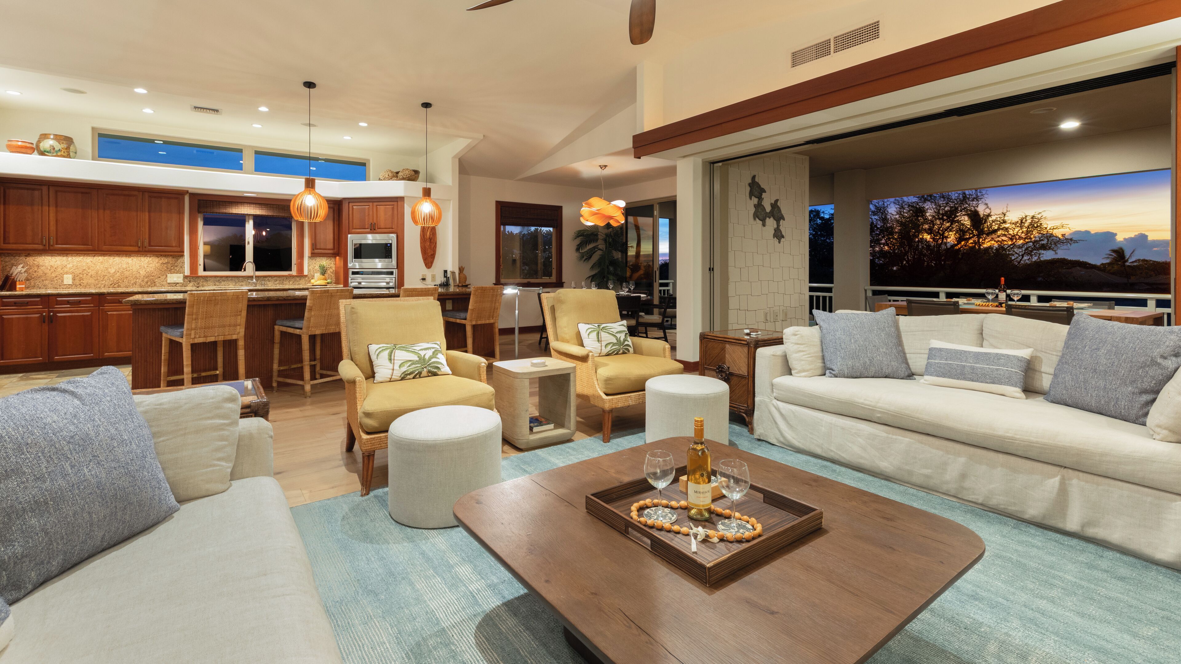 TV, books, music library, stereo