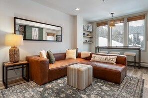 Smart TV, fireplace, video games, Hulu