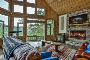 TV, fireplace, DVD player