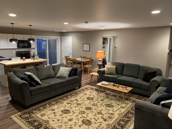 TV, DVD player, books