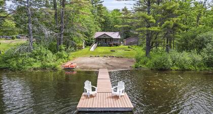 Quiet lake front home with private beach