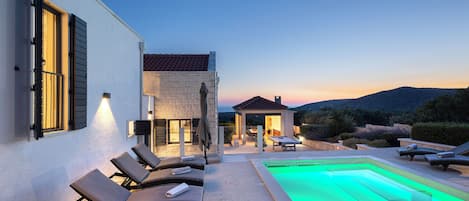 A heated pool