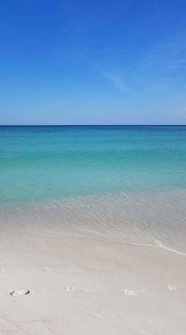 Beach nearby, sun loungers
