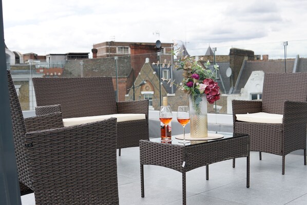 Luksusleilighet, terrasse | Terrasse/patio