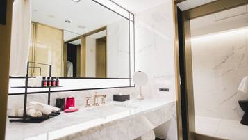 Free toiletries, hair dryer, bathrobes, slippers