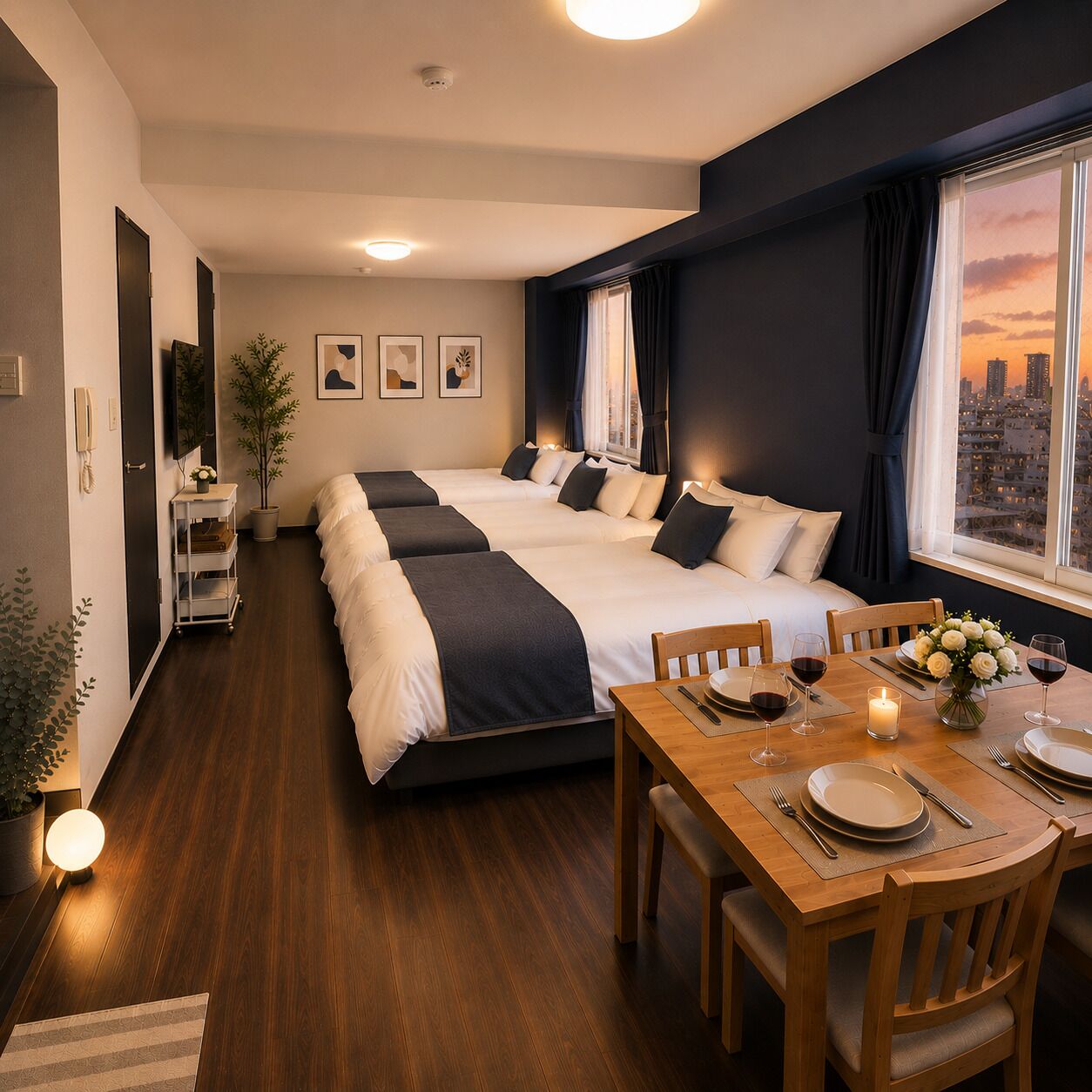 客房, 非吸煙房 (Nakano 602, Up to 6 Guests, 1 Room) | 熨斗/熨衣板、免費無線上網、床單