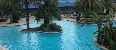 Outdoor pool, a heated pool