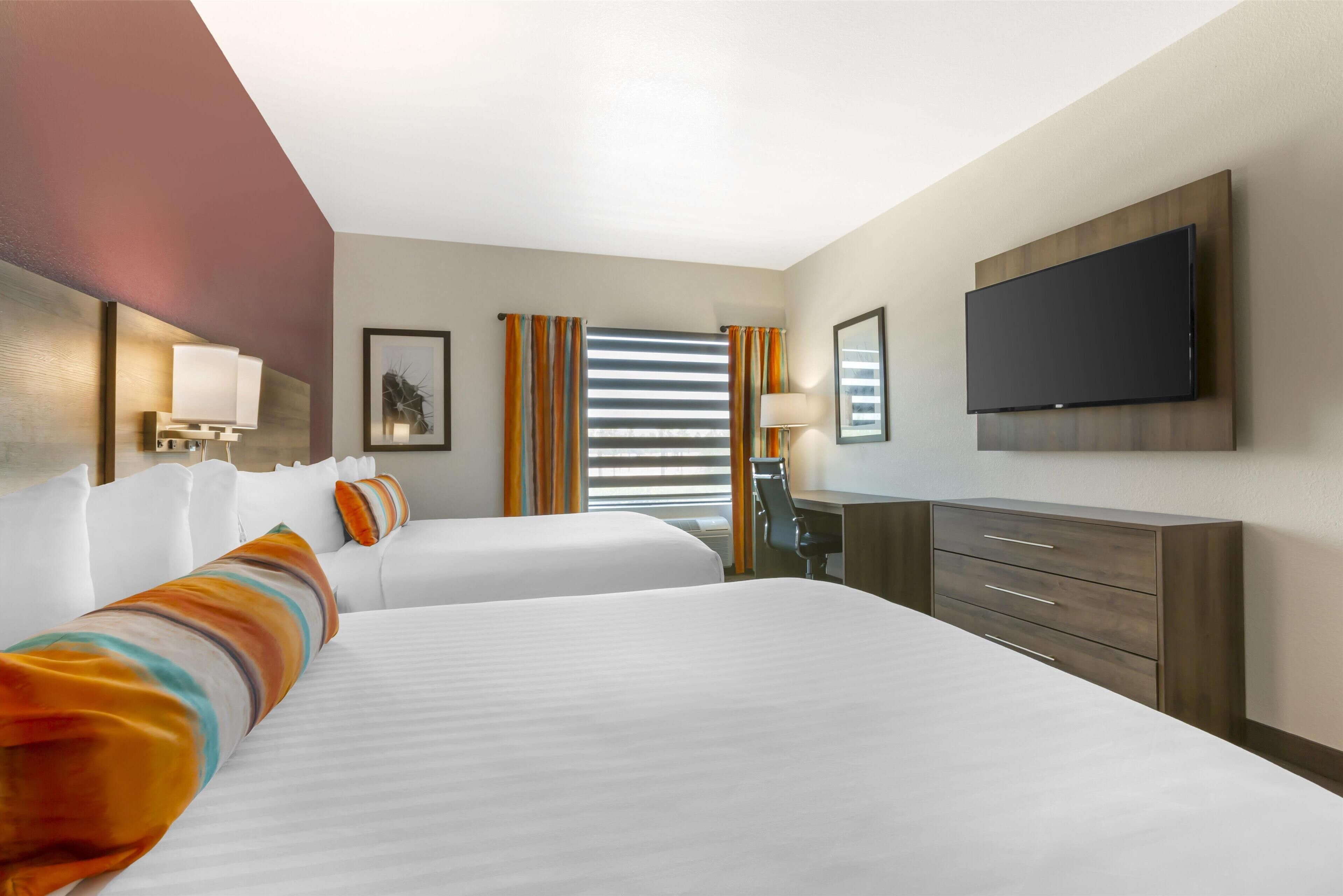 family suite, multiple beds, accessible, bathtub | 1 bedroom, desk, laptop workspace, iron/ironing board