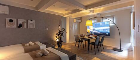 Apartment (3LDK 70sqm 6beds, Shinjuku East 202) | Wohnbereich | Flachbildfernseher