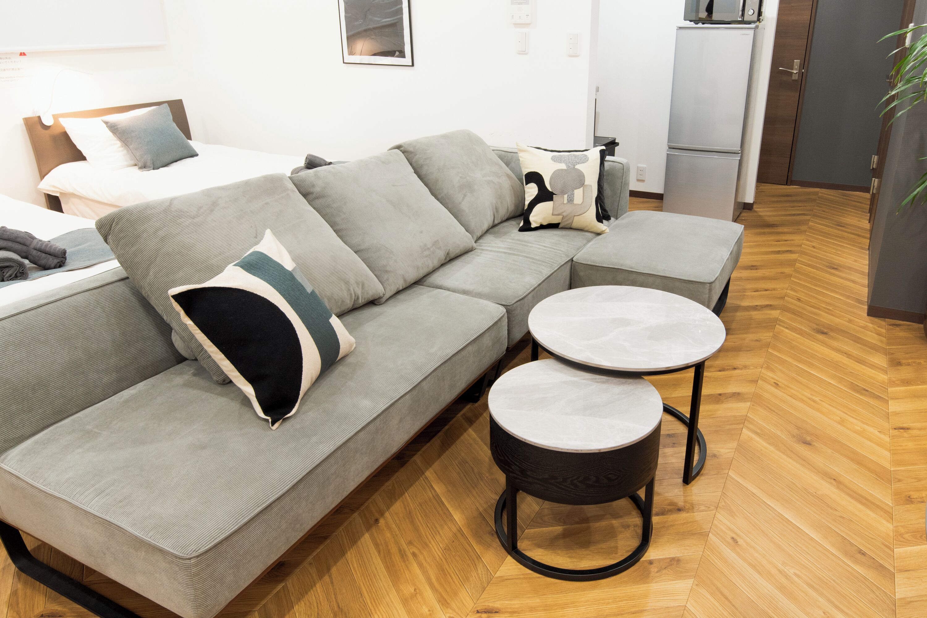 Apartment (3LDK 70sqm 6beds, Shinjuku East 102) | Wohnbereich | Flachbildfernseher