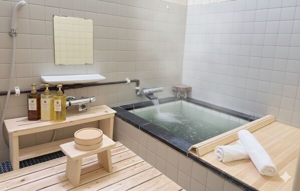 Yuzawa Toyo | Bathroom | Combined shower/bathtub, free toiletries, hair dryer, electronic bidet