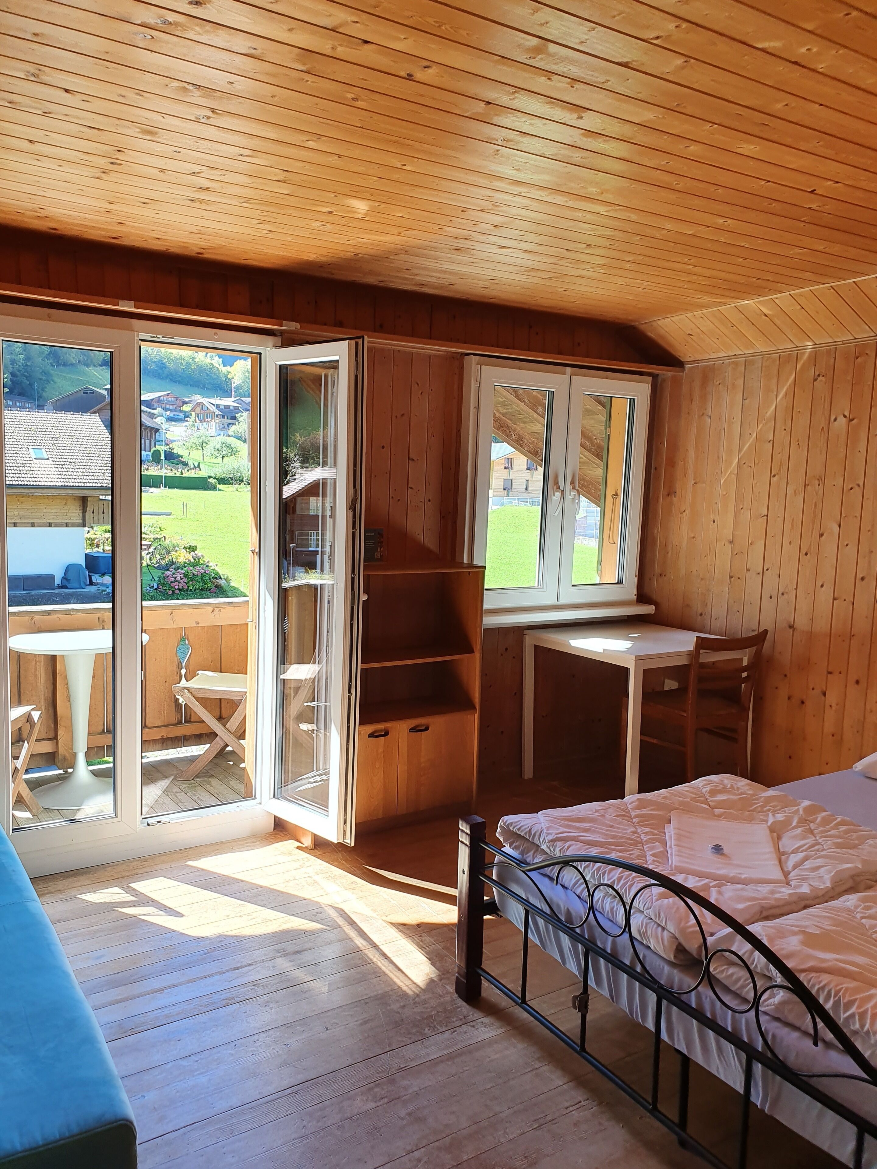 Phòng đôi cơ bản, phòng tắm dùng chung, quang cảnh núi | Ban công