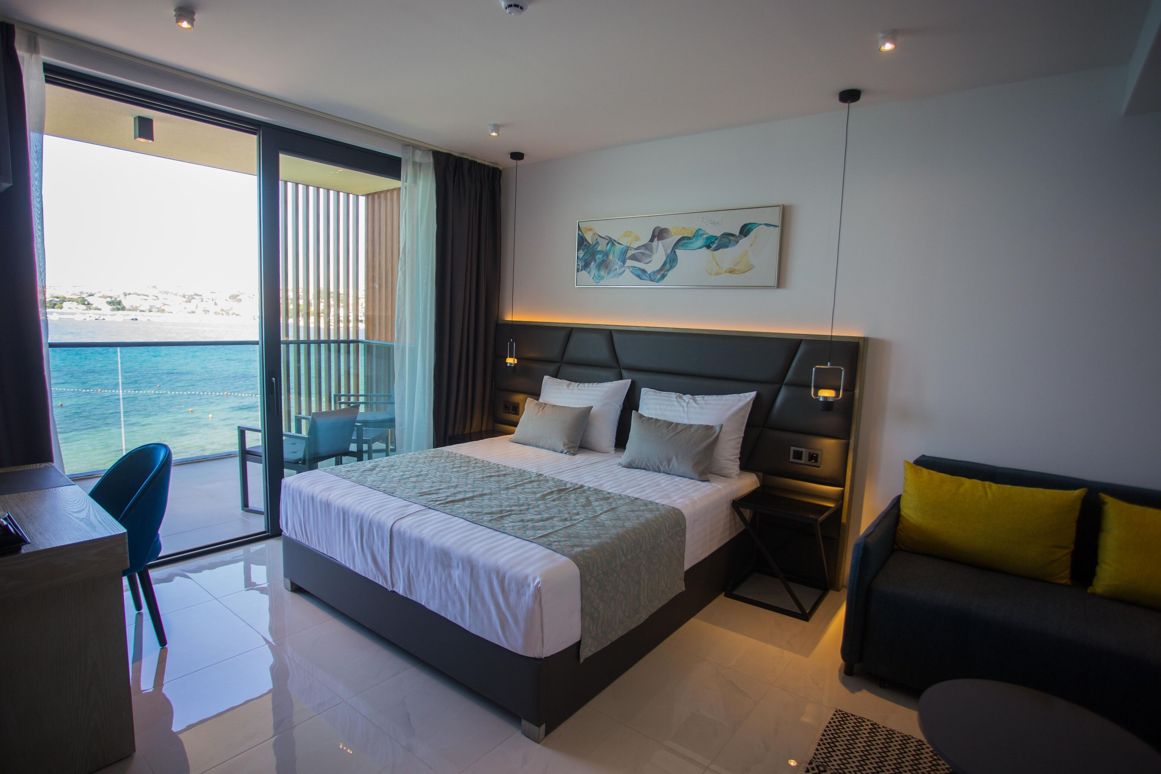 Gallery Room, Balcony, Sea View | Down duvets, memory-foam beds, minibar, in-room safe