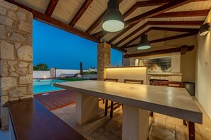 Villa, 3 Bedrooms, Private Pool, Pool View | Private kitchen