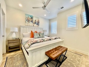 4 bedrooms, iron/ironing board, travel cot, WiFi