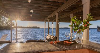 🌅 Lakefront Luxury | Flat Lot, Heated Pool, Hot Tub & Game Room Fun 🎮 Dock!