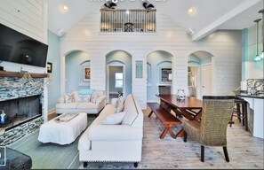 Living area - 2nd Row Amazing Gulf Views Beach House (Crystal Beach)