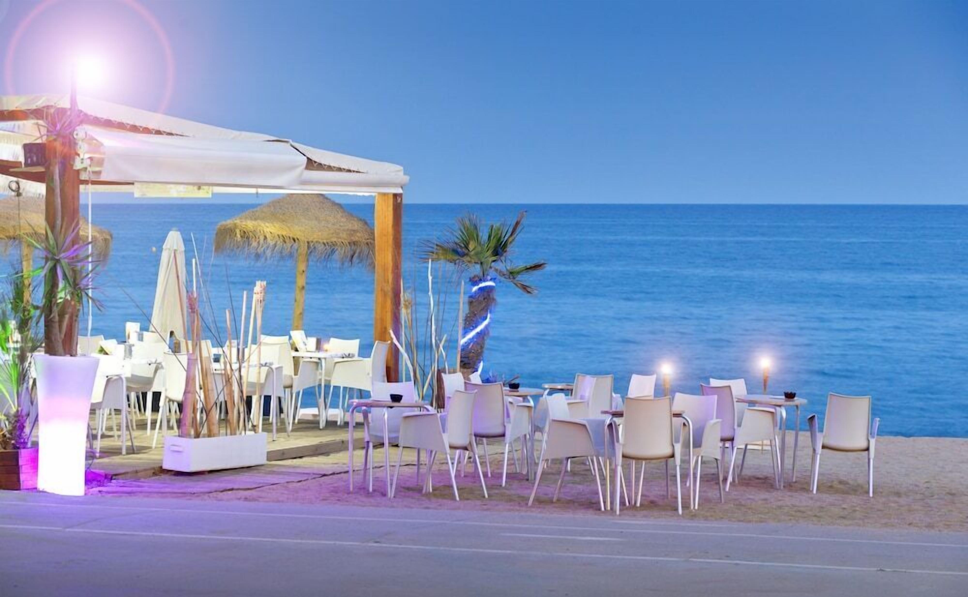 Outdoor banquet area