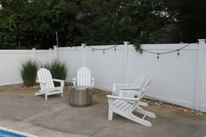 Terrace/patio - 6BR Beach Oasis & Poolside Getaway w/ Game Room & Private Beach access in PPB (Point Pleasant Beach)