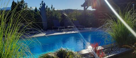 Outdoor pool, a heated pool