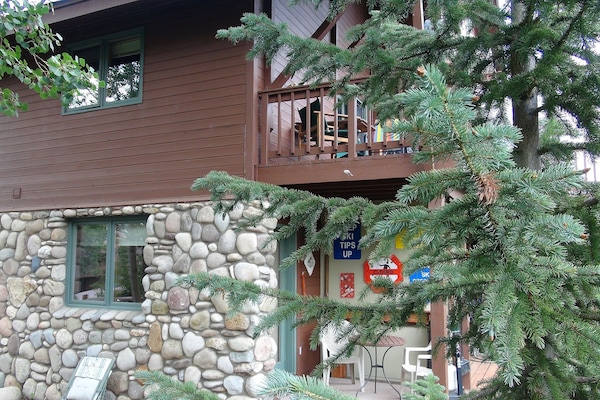 Side yard showing your deck and the deck of unit above yours