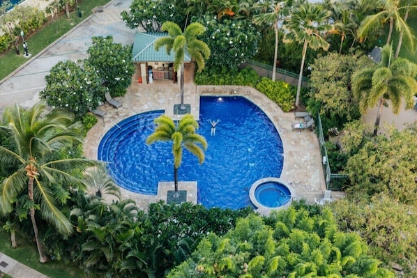 A heated pool