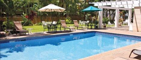 A heated pool