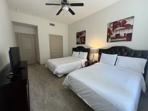2 bedrooms, iron/ironing board, WiFi, bed sheets