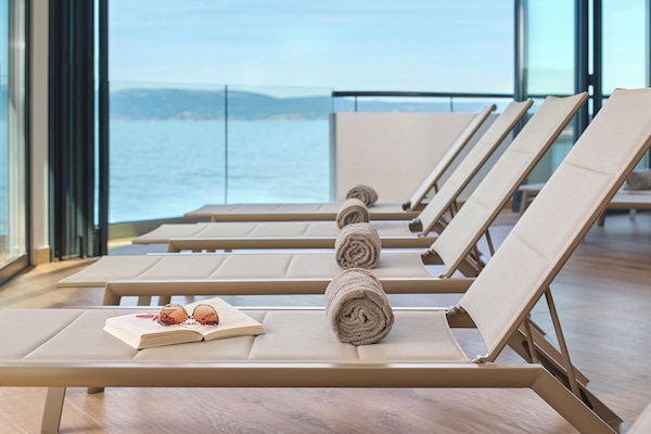 Sauna, hot tub, body treatments, facials, manicures and pedicures