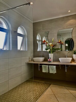 Combined shower/bathtub, jetted bath, hair dryer, towels - Quiet guest house surrounded by nature. (George)