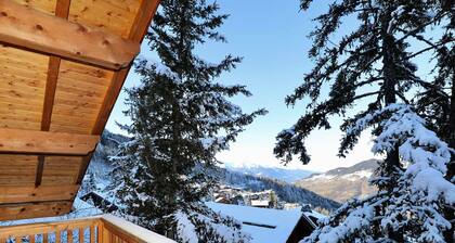 Cozy chalet in La Tania - 10 pers, parking, ski-in/ski-out