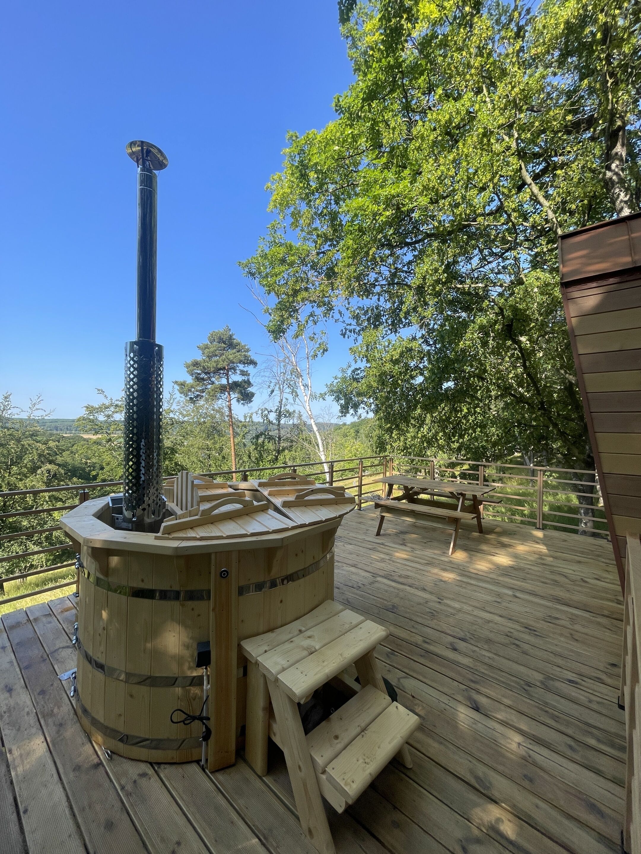 Familie-alpehytte, 2 soverom, ikke-røyk, kjøkken | Utendørs boblebad